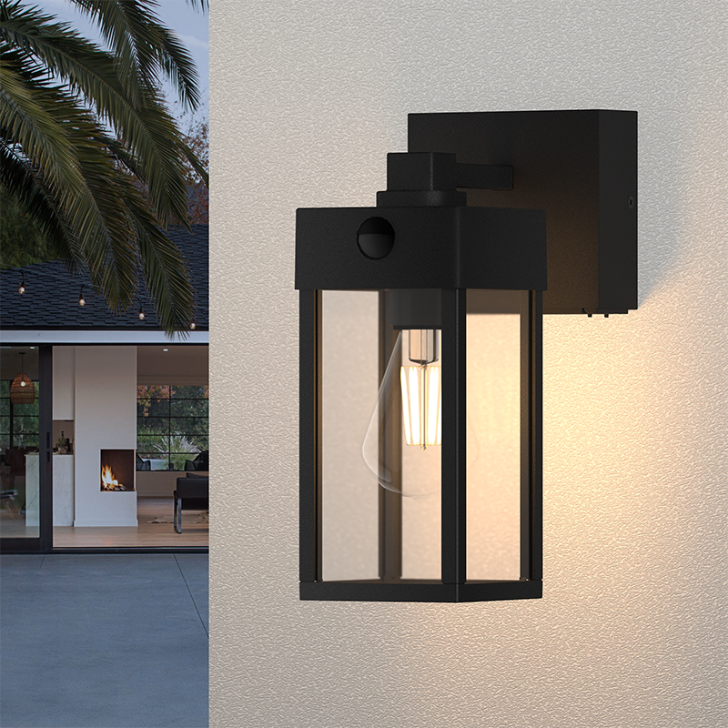 Dvuk na úsvit verandy Světlo s GFCI Outlet - 20A odolná proti vnějším nástěnnému Sconce, 1850 W DUAL E26 MOSKETS + DOWNWARD OUTLET, RESTPROOF ALIMINUM PRO PARIIO/GARAGE + 2 bezplatné LED žárovky